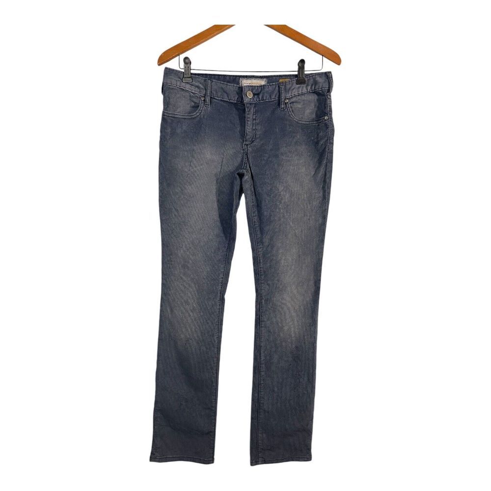 Pilcro Anthropologie Corduroy Pants Women's Size 28 Blue Vintage Slim 32 x 31